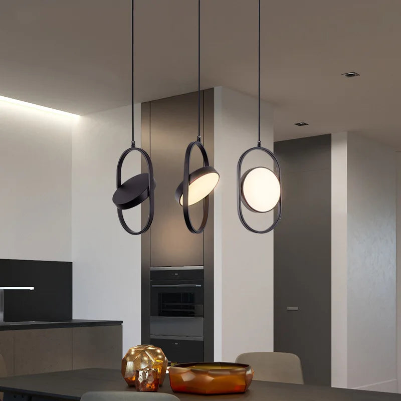 Afralia™ Magic Eye LED Pendant Chandelier for Dining Bedside Bar Home Decor