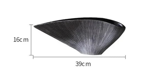 Nordic Style Resin Vase - Fan-shaped Decorative Craft for Home Decor by Afralia™