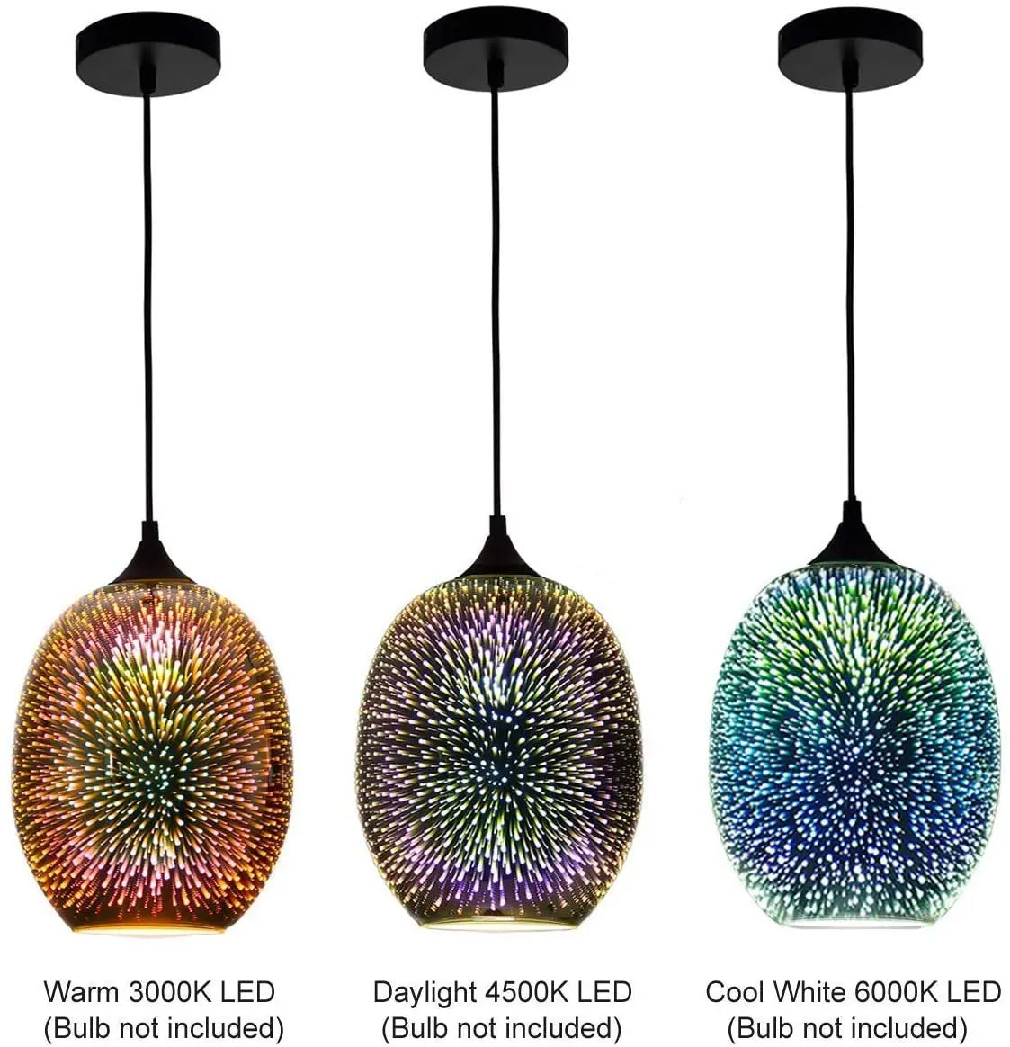 Afralia™ Starry Sky Glass Chandelier with LED Lights for Home Decor
