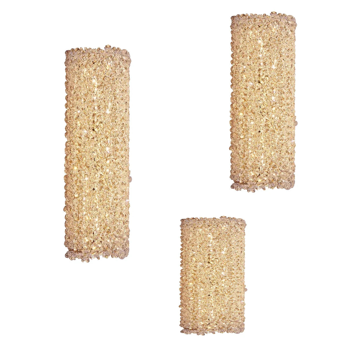 Afralia™ Crystal Beads Wall Lamp LED Light Fixture for Home Decor & Living Room