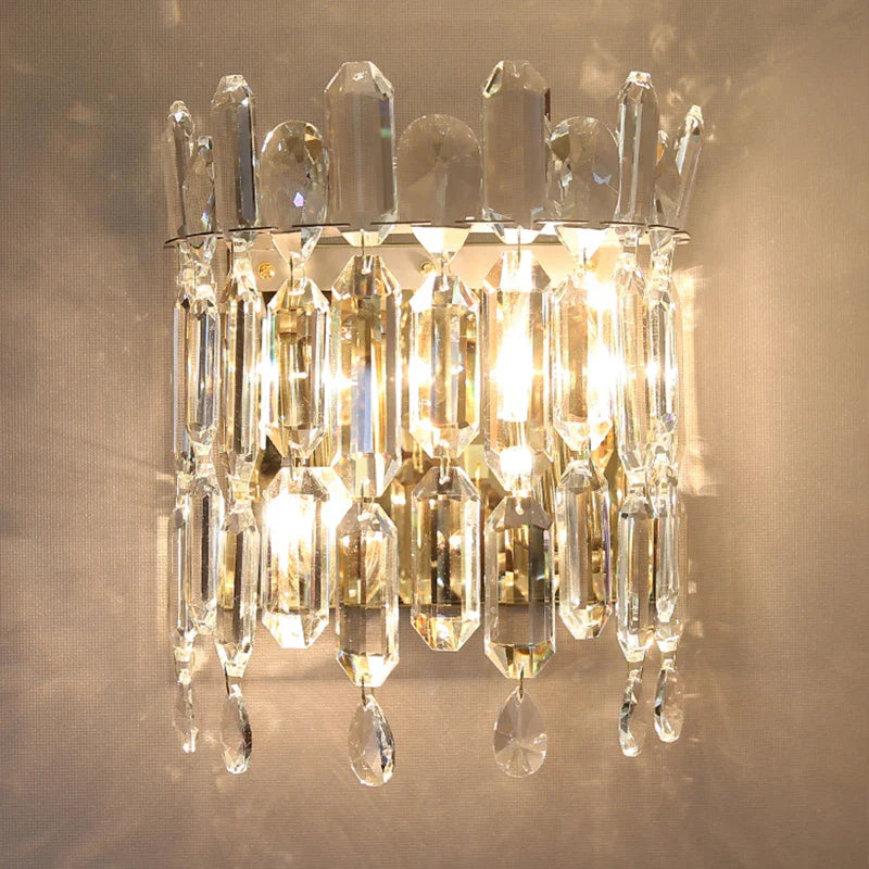 Afralia™ Crystal Wall Lamp: Elegant Luxury for Bedroom, Lobby, Club & Aisle