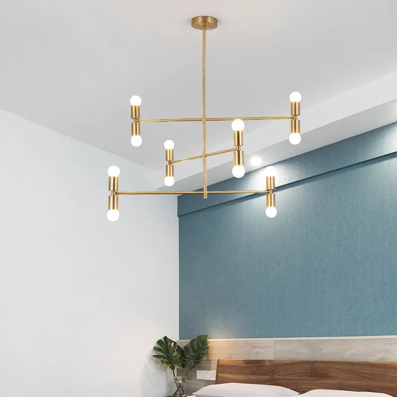 Afralia™ Nordic Iron Herringbone Pendant Light with Glass Ball Bubble for Modern Living Spaces