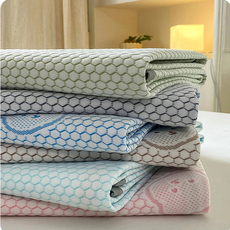 Afralia™ Summer Cool Bean Bear Jacquard Sheet Set - Lightweight & Breathable