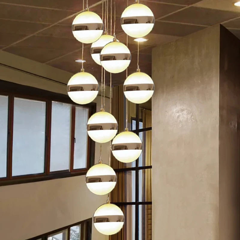 Afralia™ Modern Pendant Light Chandeliers for Living Room Staircase LED Indoor Lighting