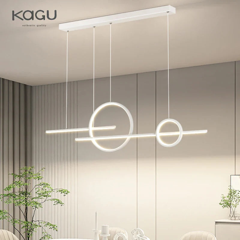 Afralia™ LED Dining Room Pendant Chandelier for Living Room, Study, and Bar Counter