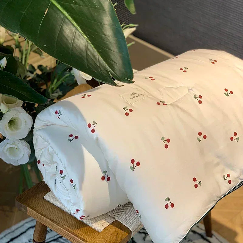 Afralia™ Cooling Quilt: Soft Silky Single Double Bed Blanket for Summer & Autumn