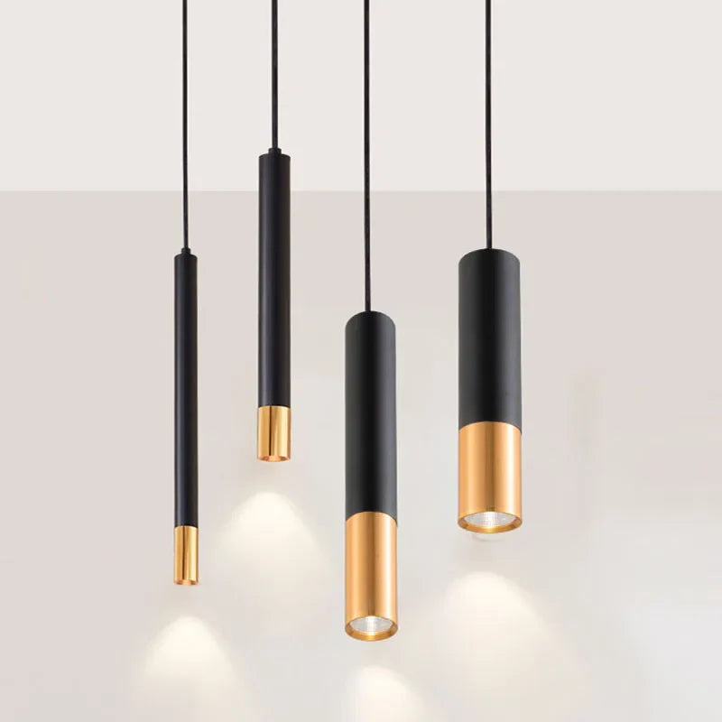 Afralia™ Long Tube Pendant Lights for Kitchen Island LED Indoor Lighting