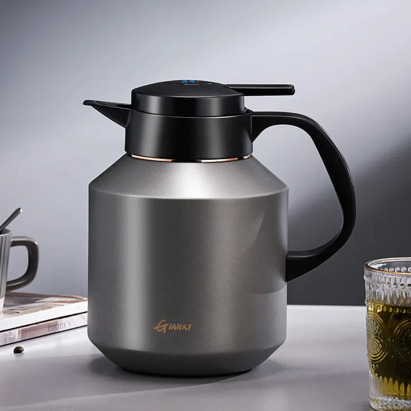 Afralia™ Insulation Pot: Large Capacity Vacuum Flask with One Key Temperature Display