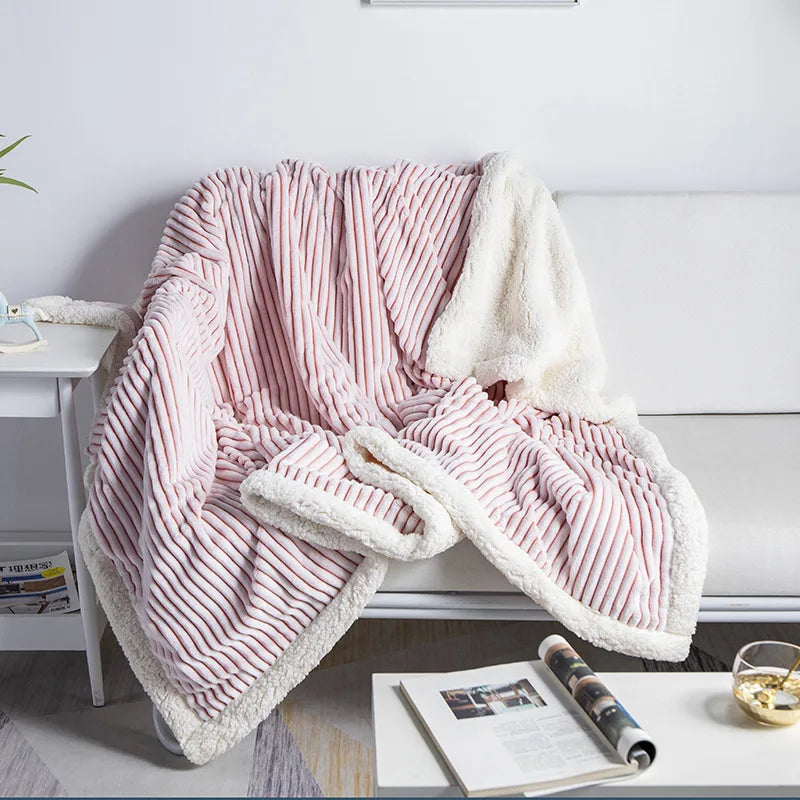 Afralia™ Cozy Nordic Wool Throw Blanket: Soft & Stylish for Office, Sofa, or Shawl