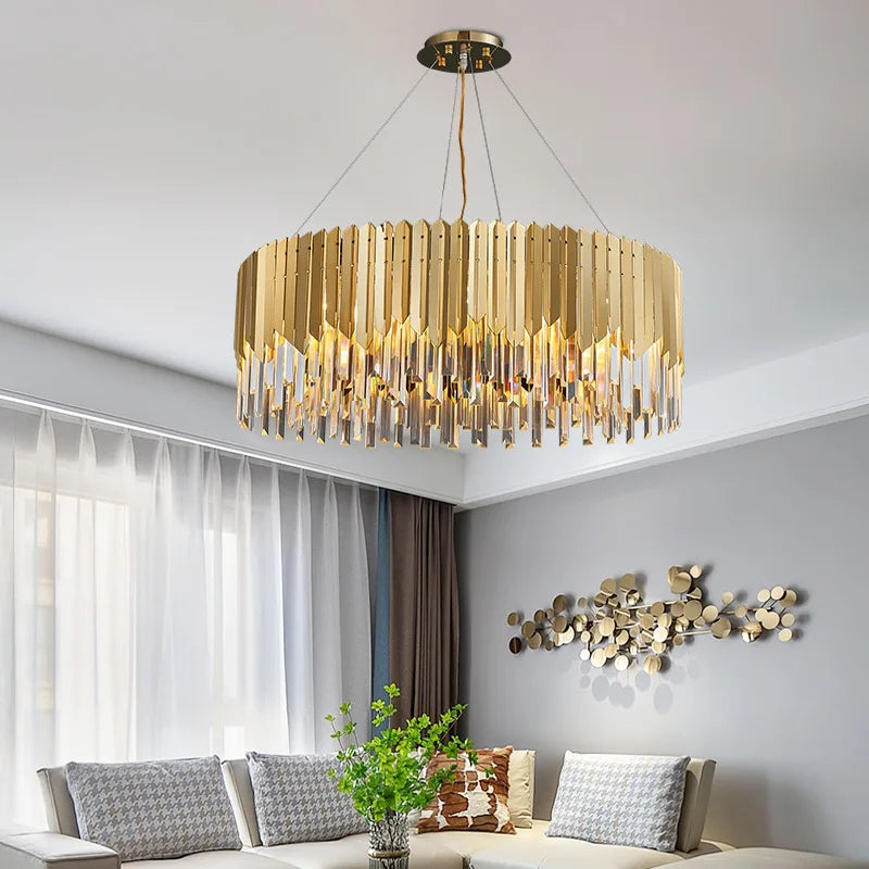 Afralia™ Crystal Pendant Chandelier for Dining & Living Room Lighting