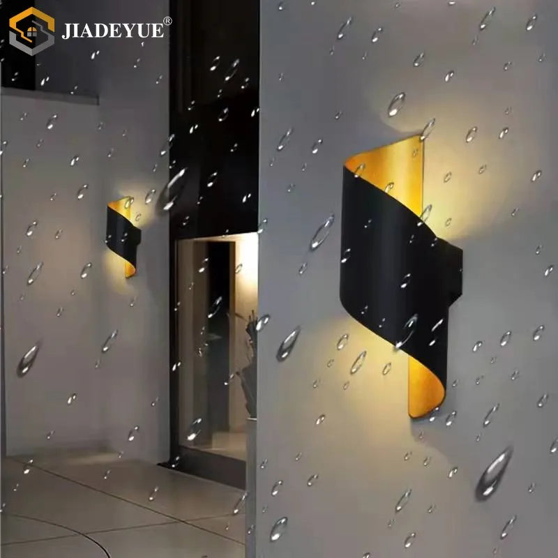 Afralia™ LED Spiral Wall Light: IP65 Waterproof Outdoor Lighting for Home Store, Corridor, Balcony