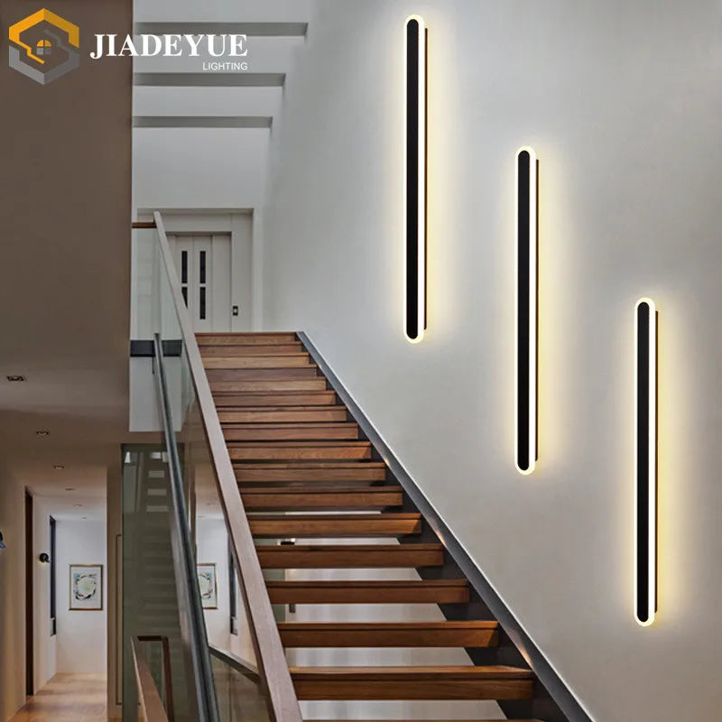 Afralia™ Modern LED Strip Wall Light for Interior Decorative Lighting