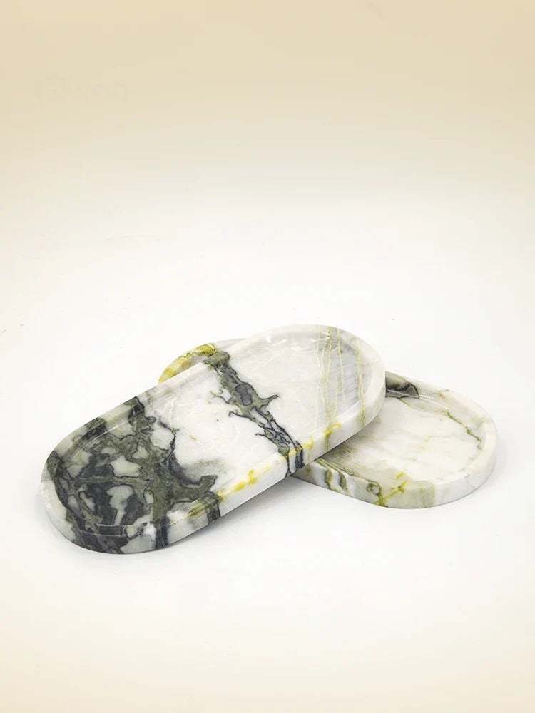 Afralia™ Calacatta Marble Vanity Tray for Perfume Candles Jewelry Luxury Home Decor