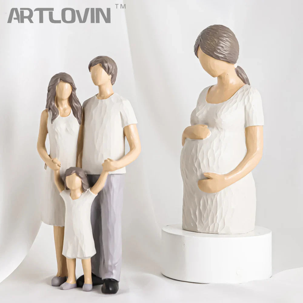 Afralia™ Serene Mother, Yoga Woman & Bust Sculpture Set - Hand-painted Miniatures art Gift