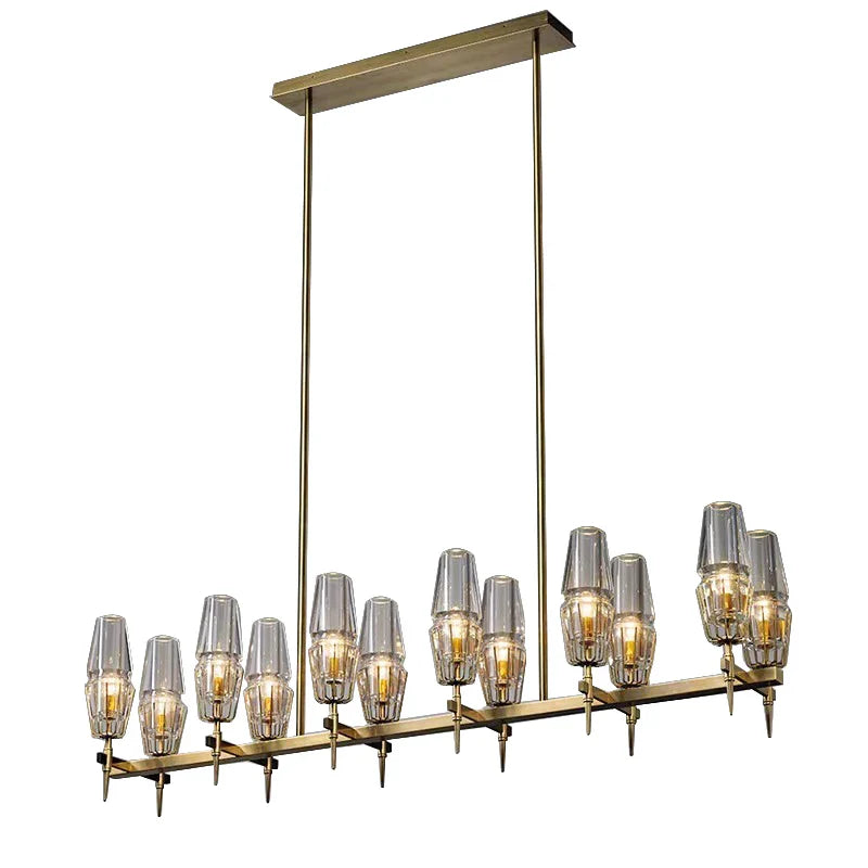 Afralia™ Crystal Bronze Pendant Lamp for Dining Room LED Dimmable Lighting