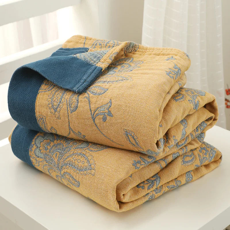 Afralia™ Cotton Gauze Summer Quilt - Lightweight Air-Conditioning Blanket for Girls