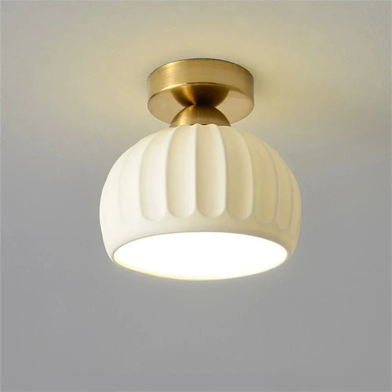 Afralia™ Ceramic Glass Chandelier: Modern LED Ceiling Light for Living Room Aisle