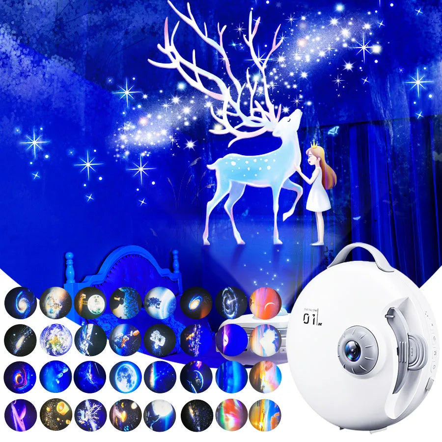 Afralia™ Galaxy Starry Night Light Projector for Bedroom Decor & Kids Gift