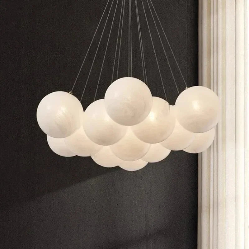 Afralia™ Nordic Glass Ball LED Pendant Chandelier for Home Decor Luminaires