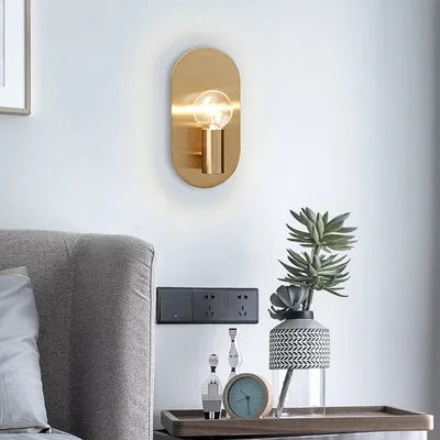 Afralia™ Gold Bedroom Wall Sconce Indoor Lighting Fixture for Elegant Home Decor