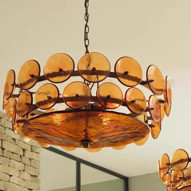 Afralia™ Glass Chandelier Pendant Lights for Luxury Living Rooms