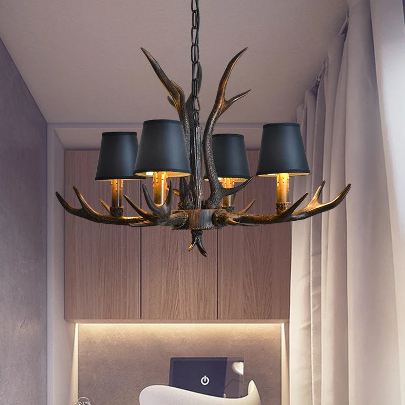 Afralia™ Antler Chandelier: Country Rustic Vintage Loft Lighting for Bedroom, Dining Room & Restaurant