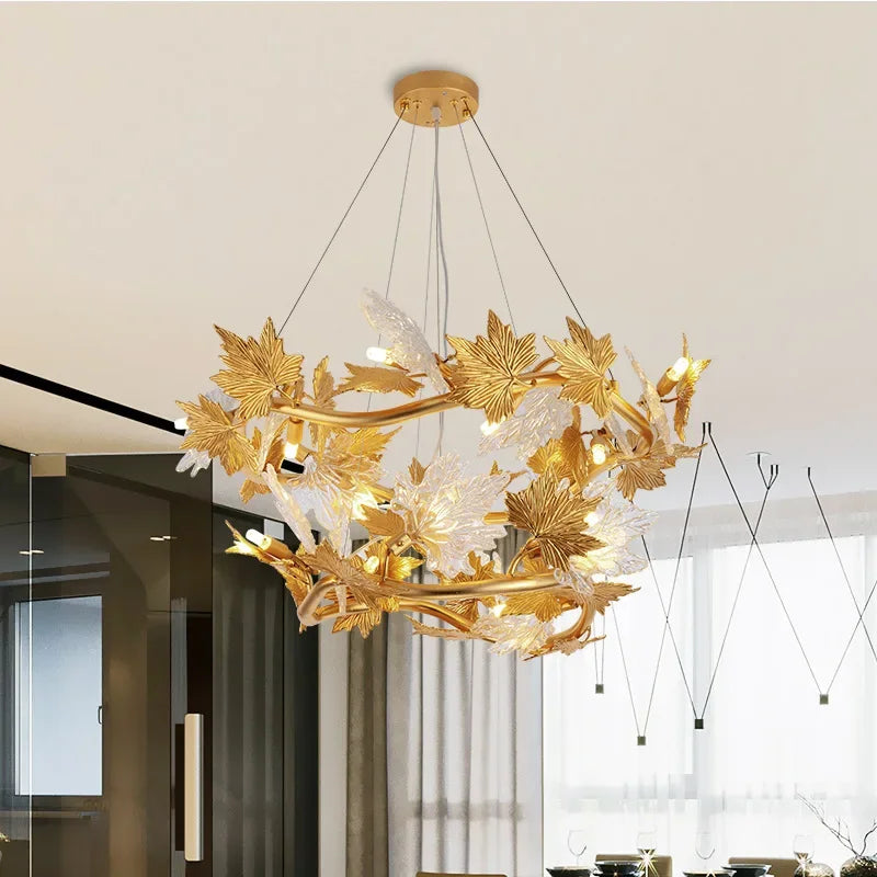Afralia™ Crystal Chandelier Rustic Pendant Lighting Modern French Country Decor