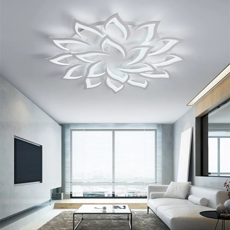 Afralia™ Lotus Chandelier: Modern LED Ceiling Light Fixture for Home, Living Room, Bedroom.
