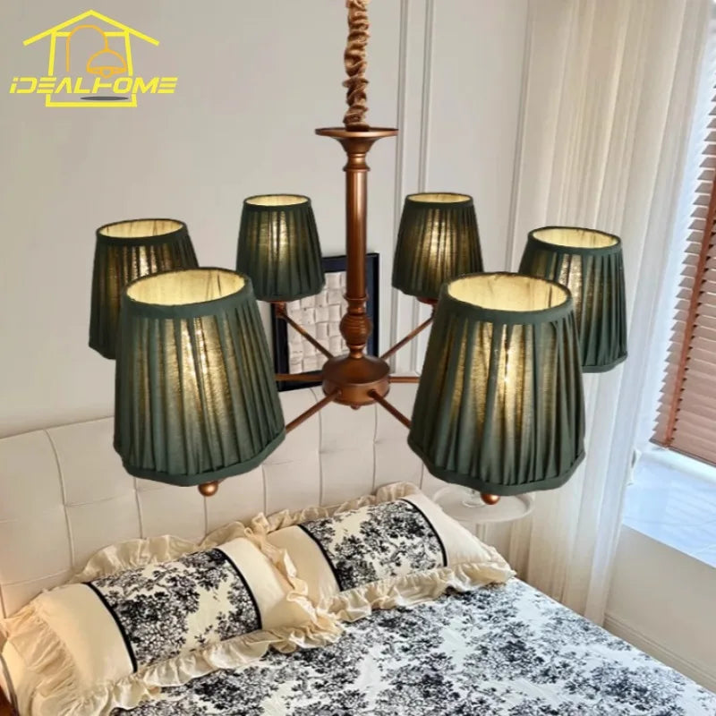 Afralia™ Retro Medieval LED Chandelier for Home Decor Living Room Bedroom Restaurant
