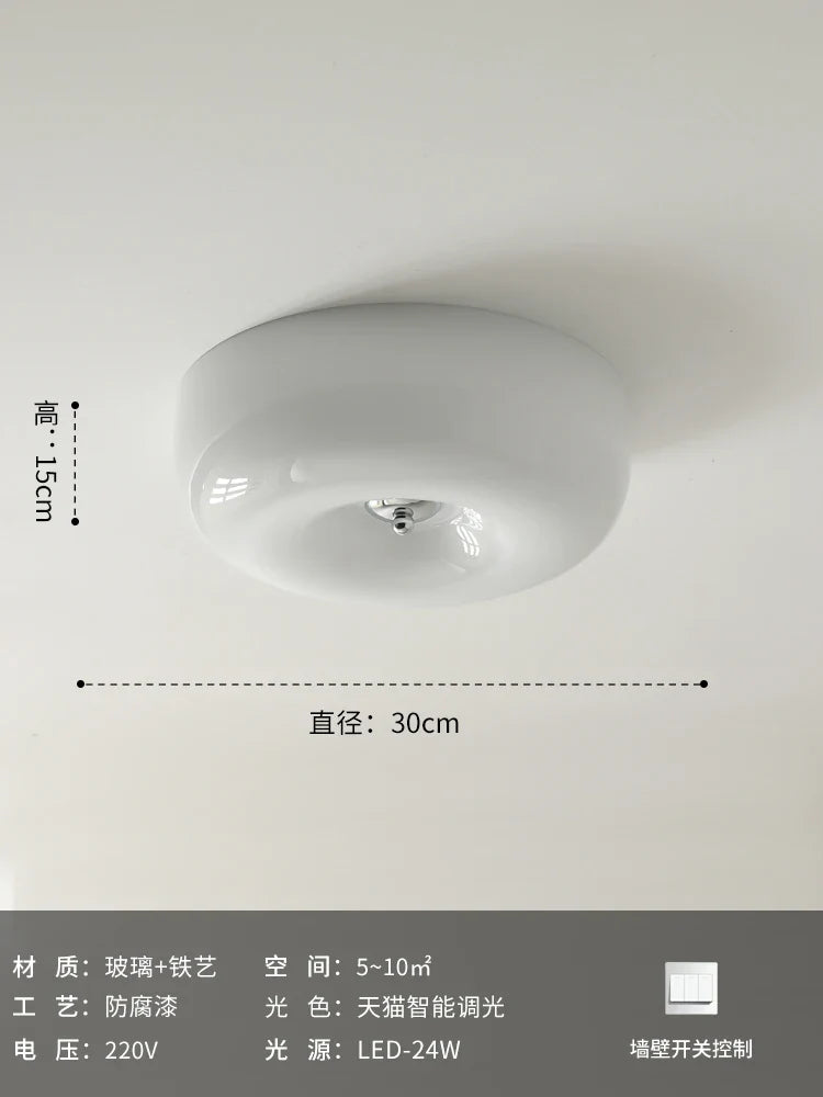 Afralia™ Cream Glass Wind Ceiling Light Vintage Design Medieval Hanging Lamp