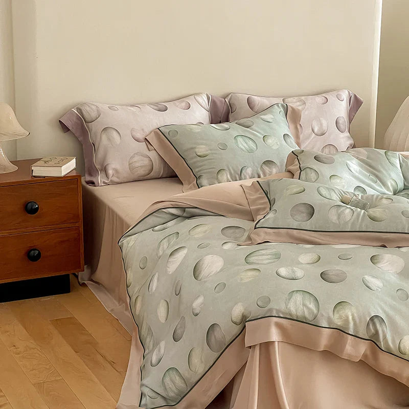 Afralia™ Egyptian Cotton Bedding Set Queen King Ru Double, Quilt Cover Sheet Pillowcase