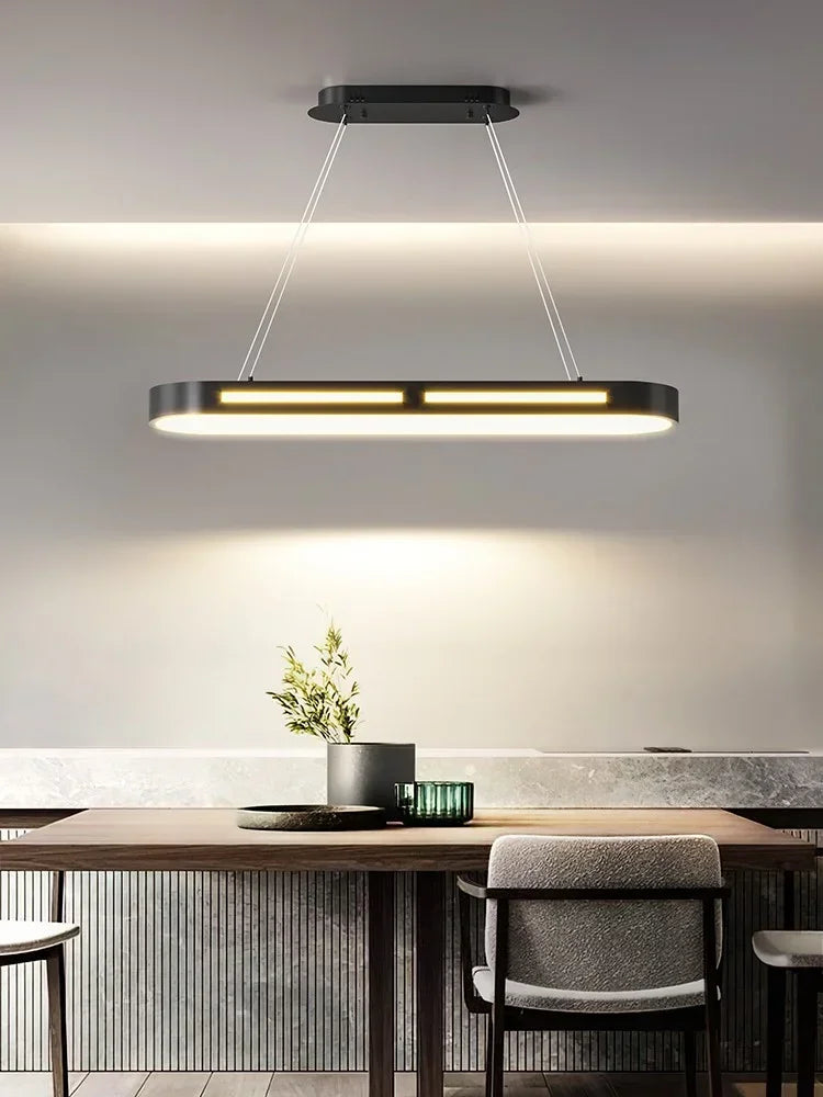 Afralia™ LED Office Chandelier: Modern Minimalist, Creative & Luxe Dining Room Lighting