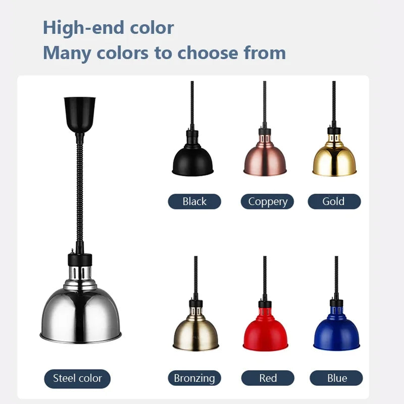 Afralia™ Industrial Electric Heat Lamp for Food Heating Chandeliers