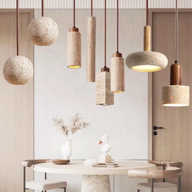 Afralia™ Stone Pendant Lamp: Bedroom Kitchen LED Lighting Fixture