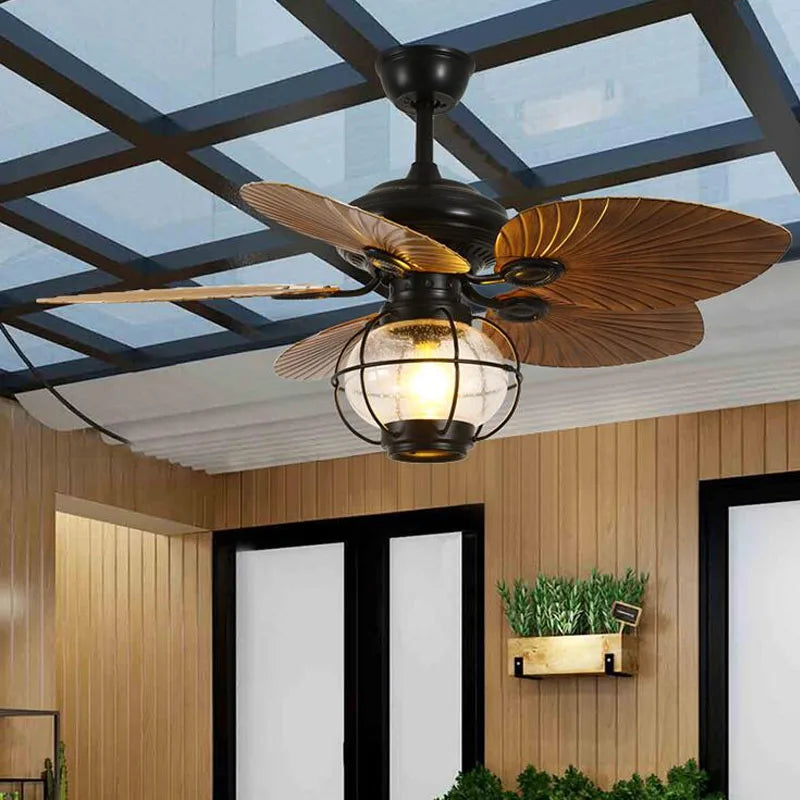 Afralia™ Retro Fan Light with DC Remote Control for Dining, Living Room, Bedroom - 42/52 Inch