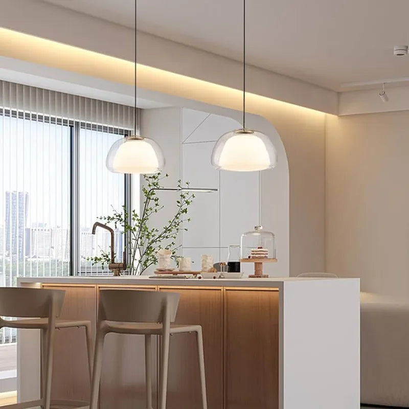 Afralia™ Glass Jelly Pendant Lamp: Minimalist Luxury Design for Home Living Room Bedroom