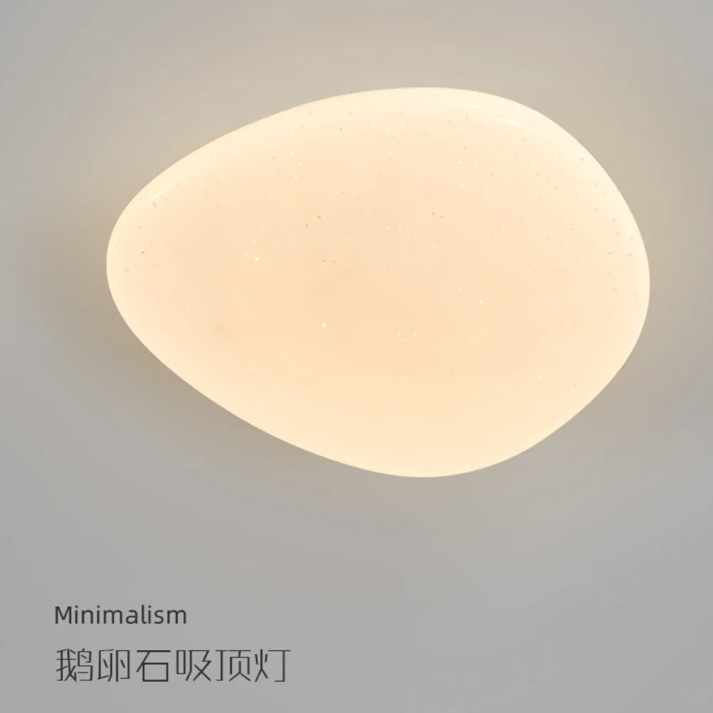 Afralia™ Nordic White Acrylic Pebble Ceiling Light for Modern Minimalist Spaces