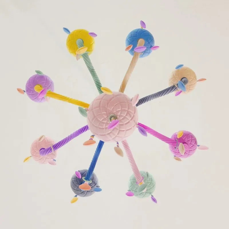 Afralia™ Macaron Color Crystal Chandelier for Children's Room.