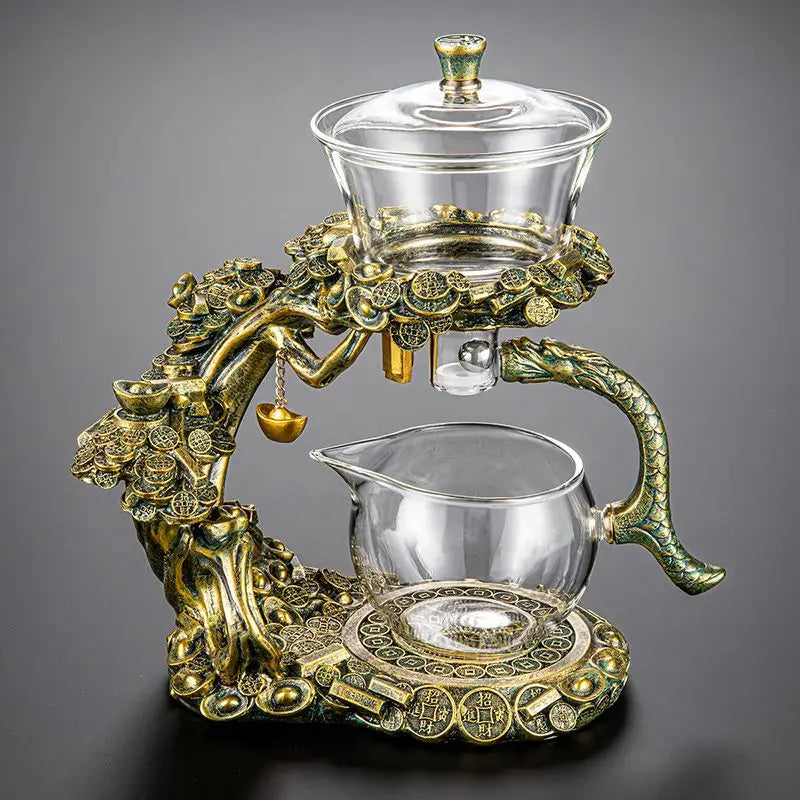Afralia™ Magnetic Tea Set: Teapot, Cups & Plates - High Temperature, Household Set