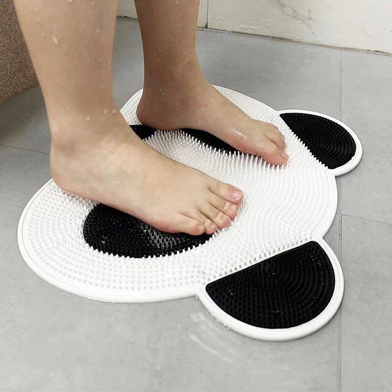 Afralia™ Non-Slip Bath Mat with Suction Cups and Foot Massage for Safe Showering