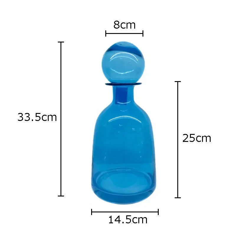 Afralia™ Amber Glass Vase Hydroponics Desk Decoration Modern Home Decor