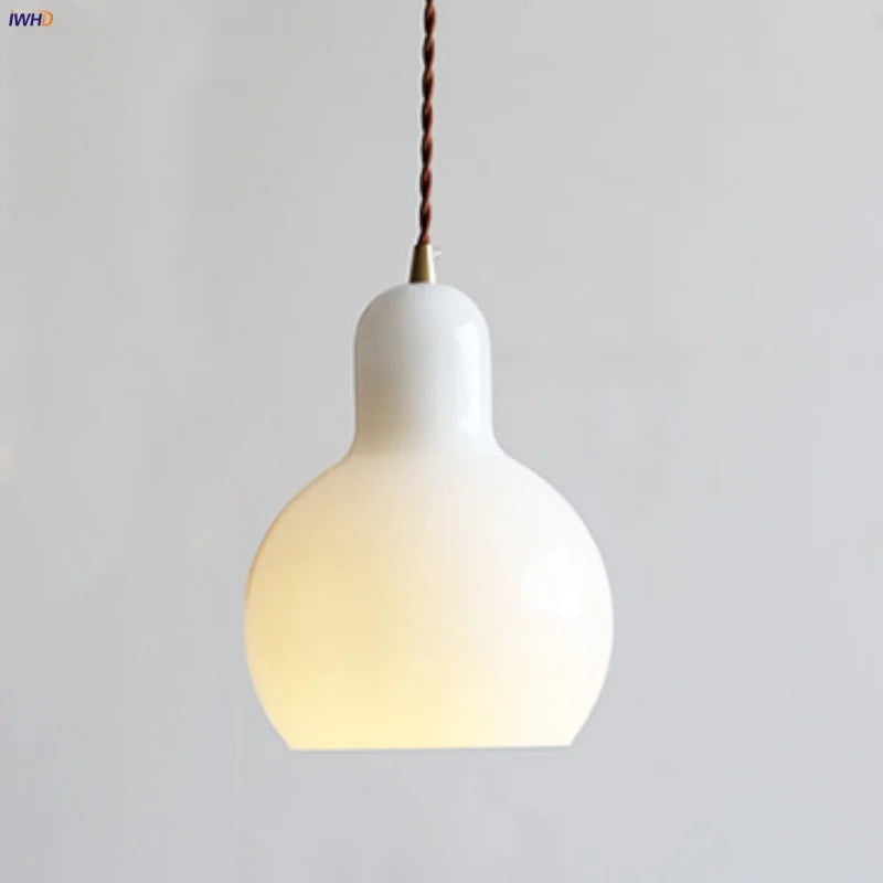Afralia™ Glass LED Pendant Lamp | Adjustable Nordic Hanging Light