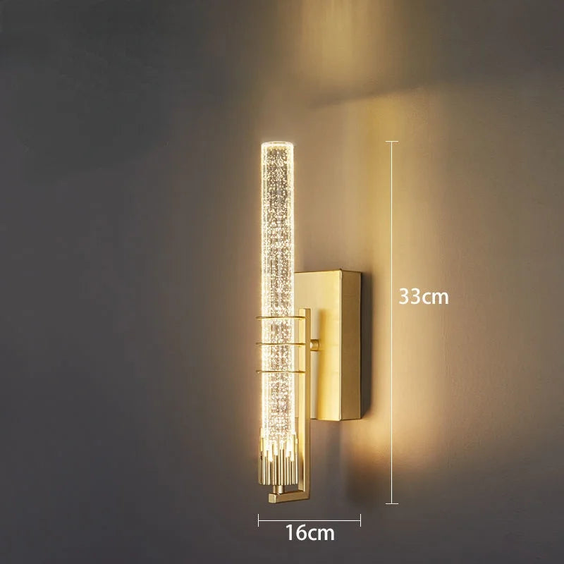 Afralia™ Crystal Wall Light: Modern LED Long Lamp for Bedrooms, Living Rooms, and Stairs