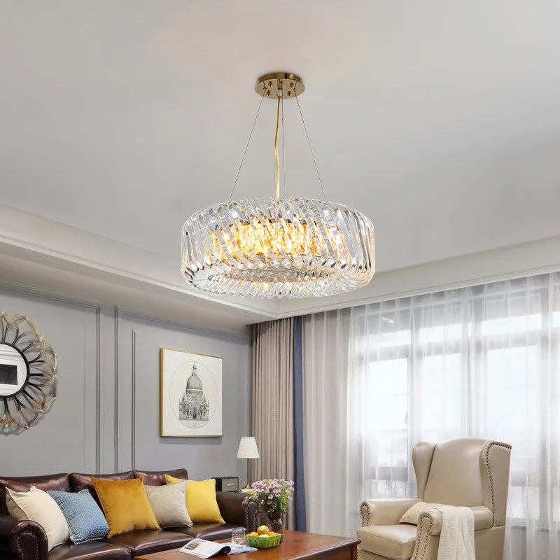 Afralia™ Modern Crystal LED Chandelier Pendant Lights for Living Dining Bedroom Villa