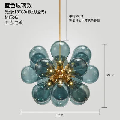 Afralia™ Glass Bubble Hanging Lamps Chandelier Modern Room Decor Ceiling Pendant Light