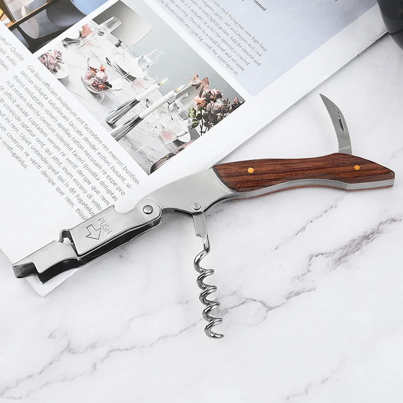 Afralia™ Stainless Steel Wine Corkscrew & Opener - Professional Spiral Kitchen Tool