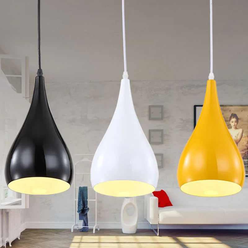 Afralia™ Modern Metal Pendant Lamp in Trendy Colours: Creative Industrial Hanging Light