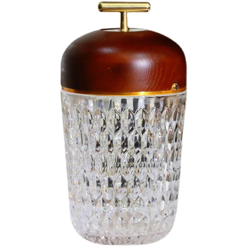 Afralia™ Conical Crystal Bedside Lamp: Elegant LED Reading Light for Home Decoration & Atmosphere