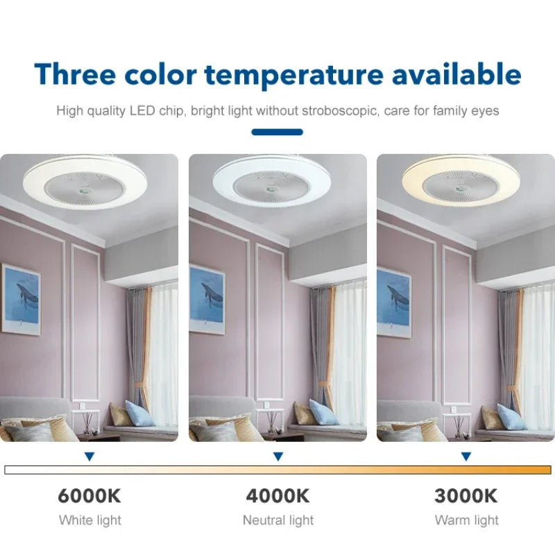 Afralia™ Invisible Blade LED Ceiling Fan with Light