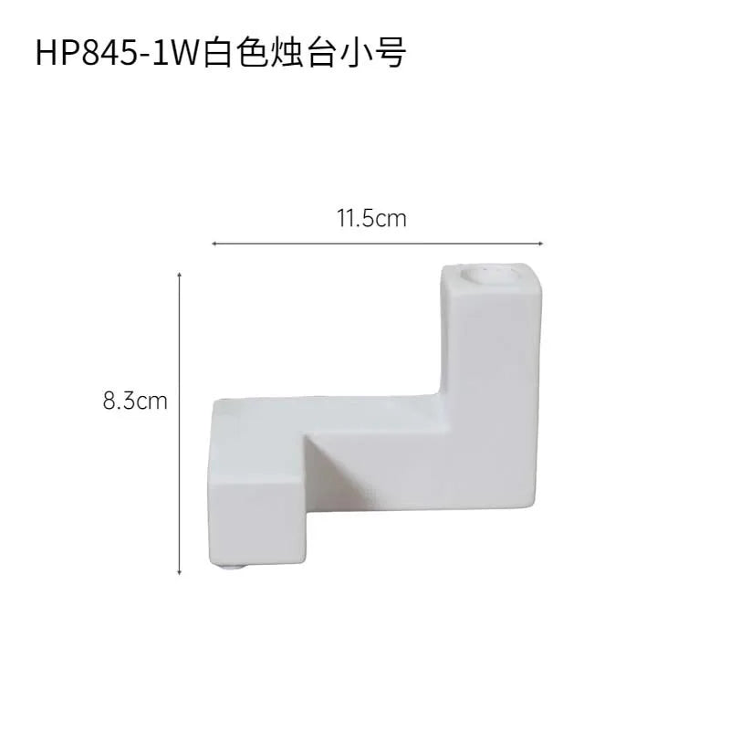 Afralia™ Ceramic Geometric Candle Holder Candelabrum Aromatherapy Base